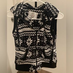 Warm soft sleeveless hoodie